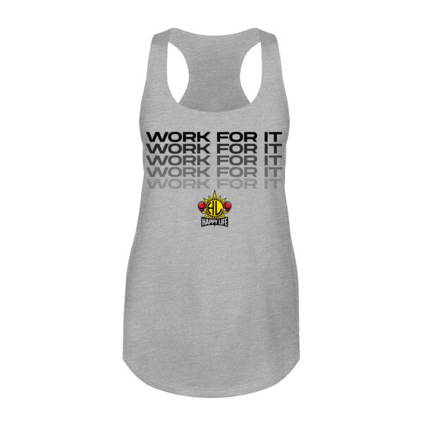 WORK FOR IT - WOMEN'S FITTED TANK TOP - $AJGTCH$ Thumbnail