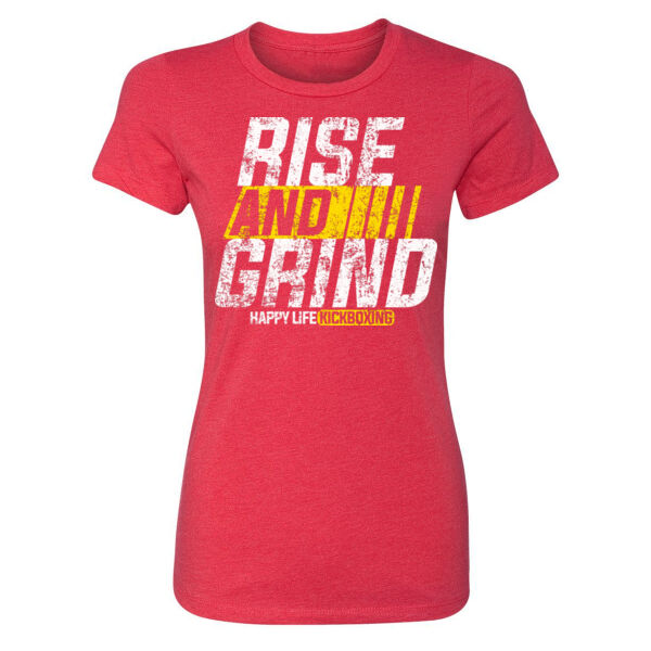 RISE AND GRIND - WOMEN'S FITTED T-SHIRT - $C5FRSH$ Thumbnail